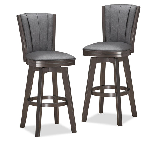 DIVA 30" SWIVEL BAR STOOL-GLITTER GRAY image