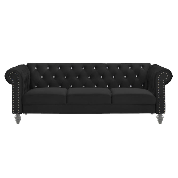 EMMA CRYSTAL SOFA-BLACK