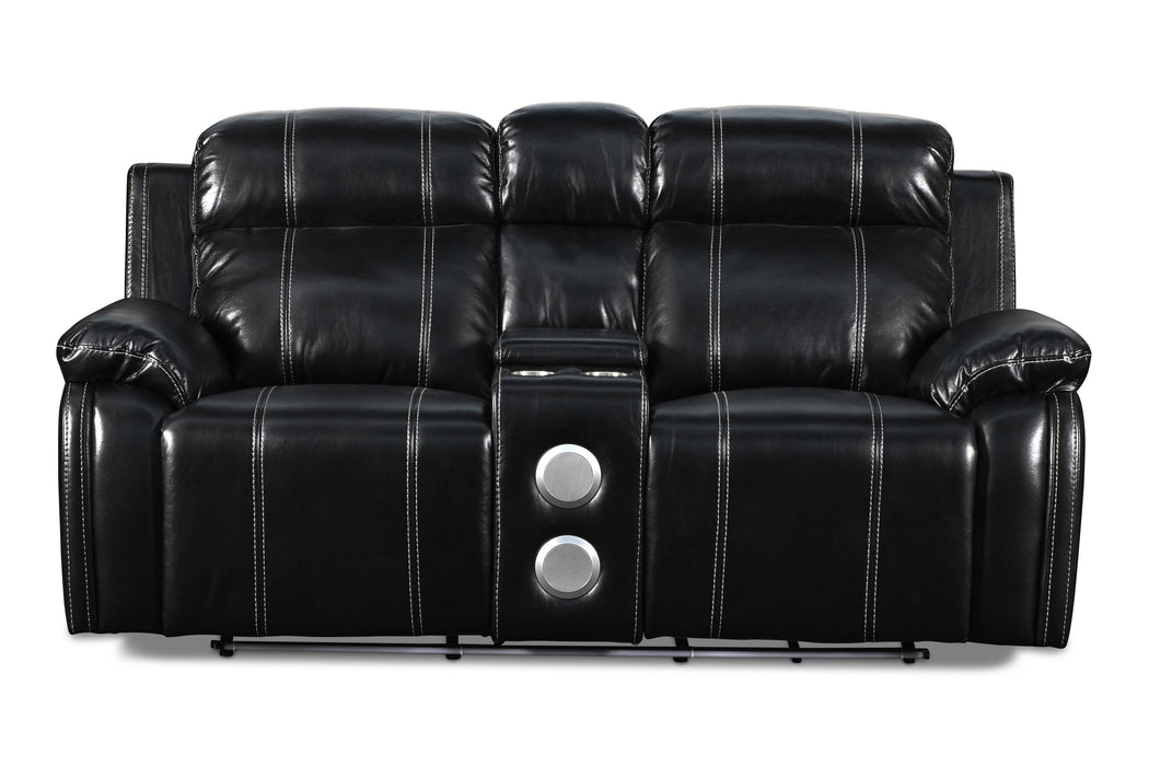 FUSION CONSOLE LOVESEAT W/SPEAKER-EBONY