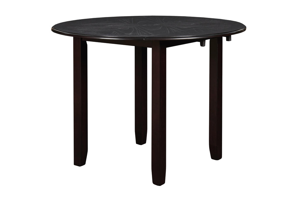 GIA 42" DINING  DROP LEAF TABLE W/2 CHAIRS-EBONY