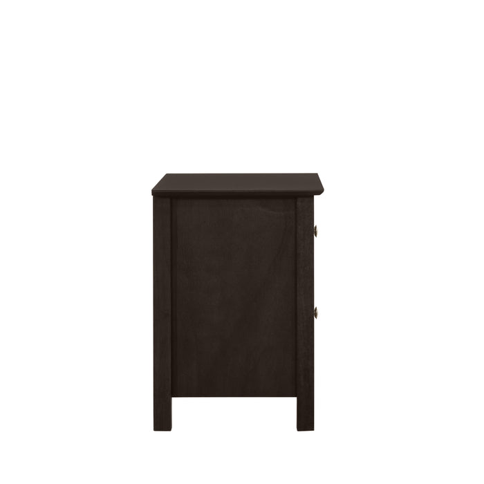 ZODIAC 2 DRAWER NIGHTSTAND-MERLOT