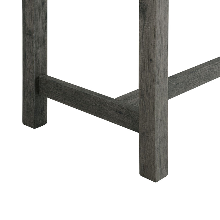 Oak Lawn Charcoal Grey Bar Table Single Pack (Table + 3 Grey Fabric Stools)