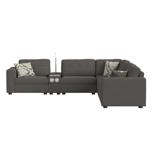 Options One LHF Chair in Palmer Plus Ash with 1 Pillow 20"ÔøΩ - Sweet Furniture (Columbus, Ohio)