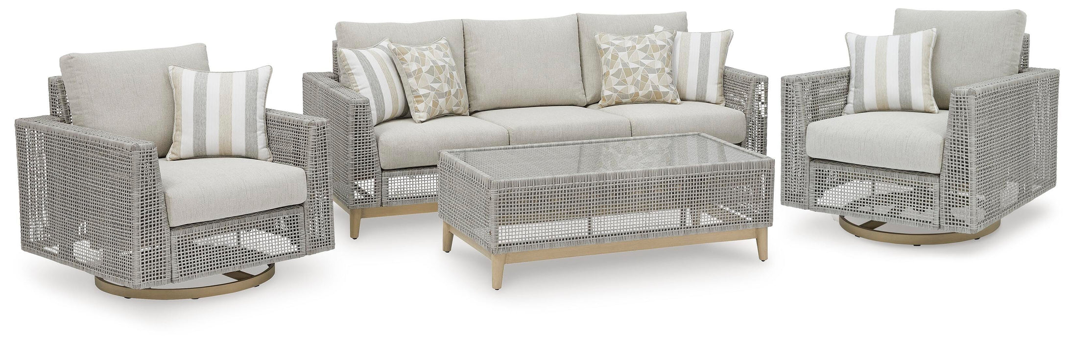 Seton Creek Outdoor Upholstery Set - Sweet Furniture (Columbus, Ohio)