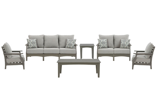Visola Outdoor Sofa and Loveseat Set - Sweet Furniture (Columbus, Ohio)