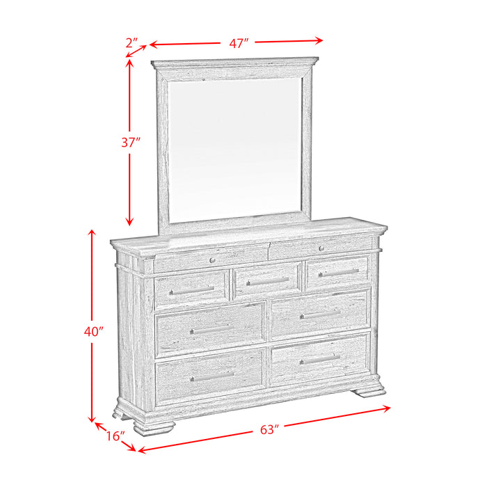 Park Ridge Dresser and Mirror Set in Charcoal