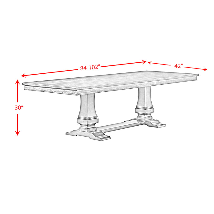 Phillipe Dining Table with with 18" Leaf in Cherry - Sweet Furniture (Columbus, Ohio)
