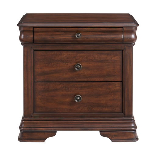 Phillipe 3-Drawer Nightstand With USB in Cherry - Sweet Furniture (Columbus, Ohio)