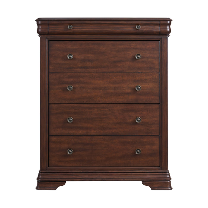 Phillipe 5-Drawer Chest in Cherry - Sweet Furniture (Columbus, Ohio)