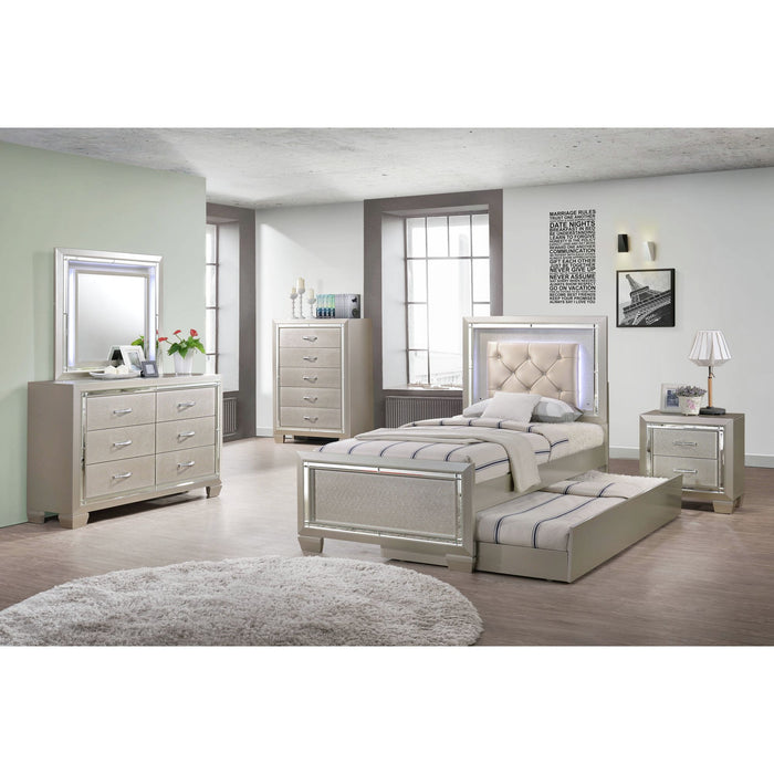 Platinum Youth Twin Platform Bed w/ Trundle - Sweet Furniture (Columbus, Ohio)