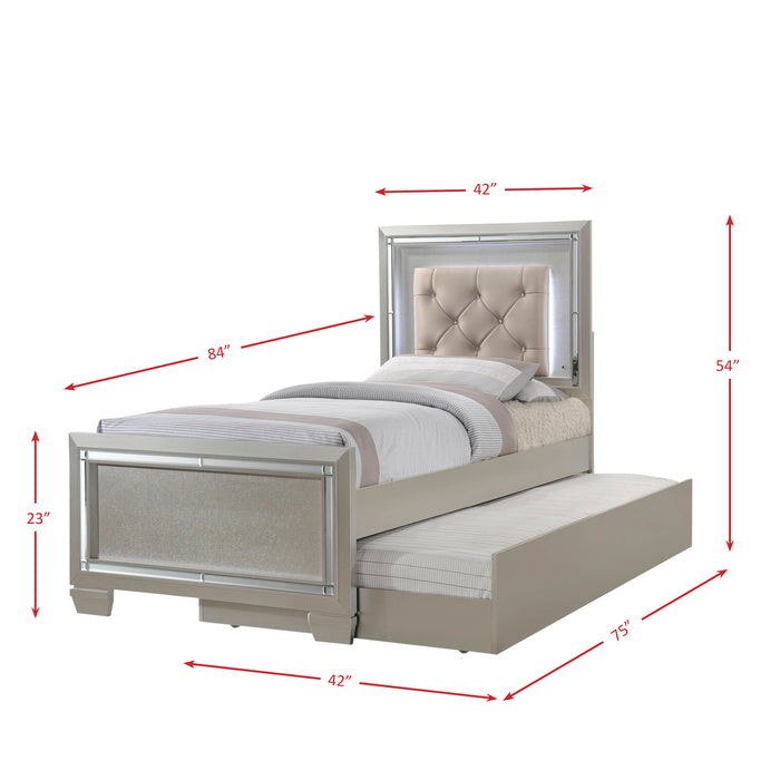Platinum Youth Twin Platform Bed w/ Trundle - Sweet Furniture (Columbus, Ohio)