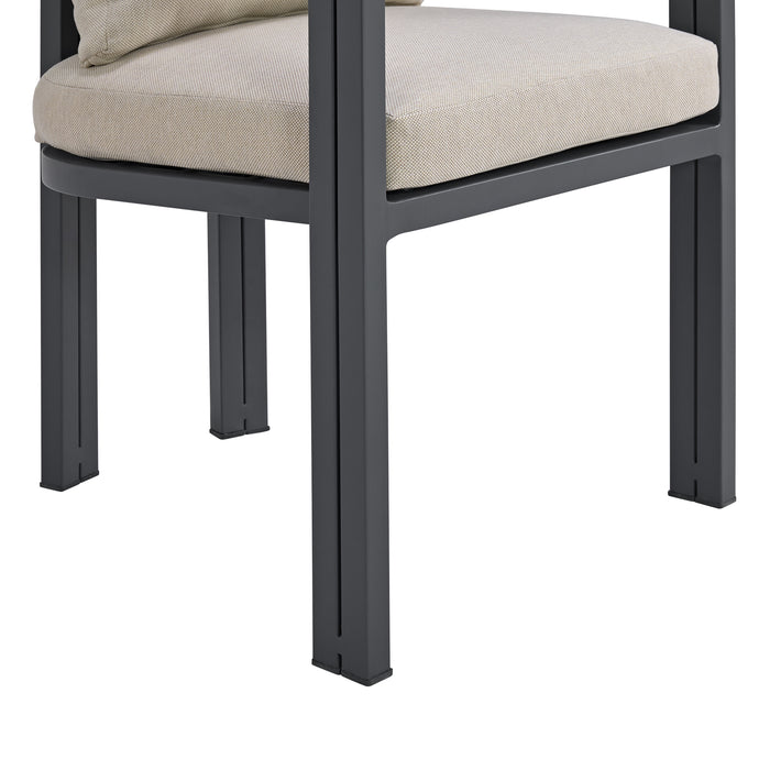 Playa Standard Height Dining Set in Dark Grey-Table and Four Chairs