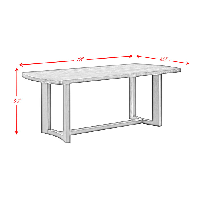 Portland Rectangular Dining Table in Black