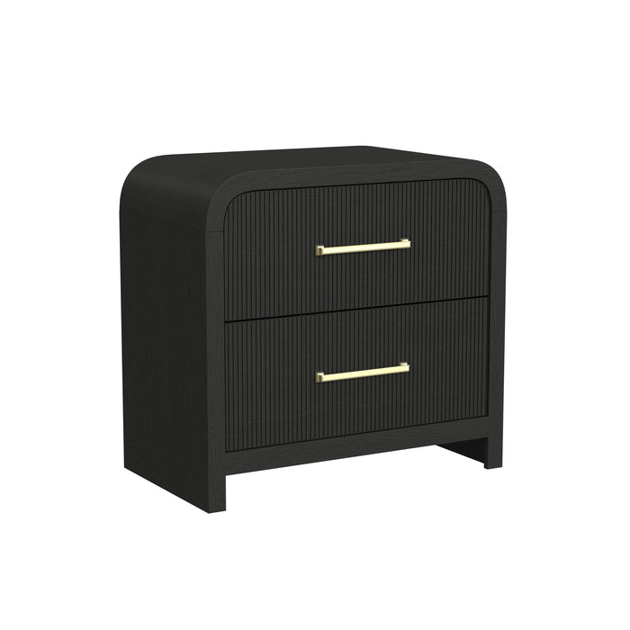 Ridgemont Storage Bedroom Set in Black with Grain - Sweet Furniture (Columbus, Ohio)