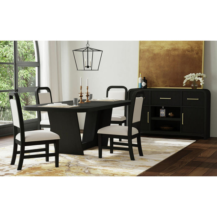 Ridgemont Server in Black with Grain - Sweet Furniture (Columbus, Ohio)