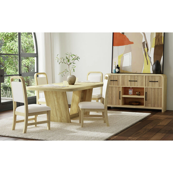 Ridgemont Standard Height Dining Set in Natural-Table and Four Chairs - Sweet Furniture (Columbus, Ohio)
