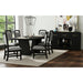 Ridgemont Standard Height Dining Set in Black with Grain-Table and Four Grey Fabric Chairs - Sweet Furniture (Columbus, Ohio)