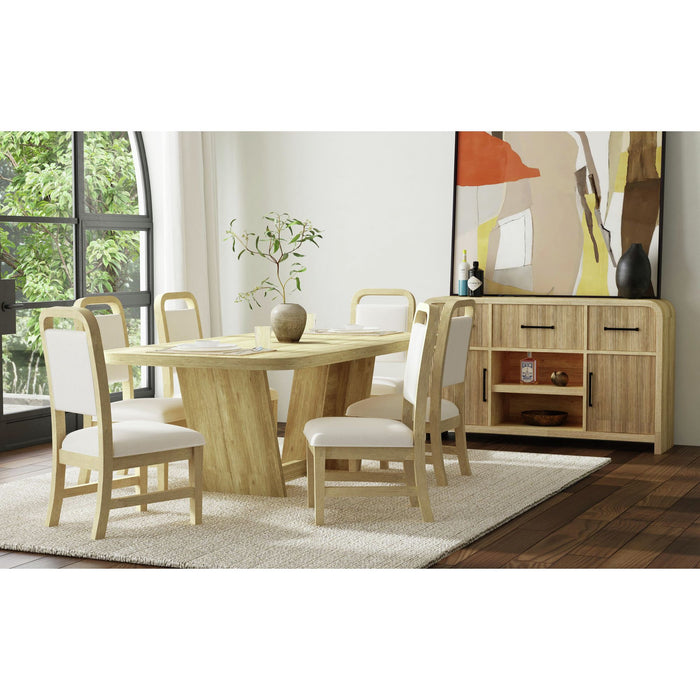 Ridgemont Standard Height Dining Set in Natural-Table and Four Chairs - Sweet Furniture (Columbus, Ohio)