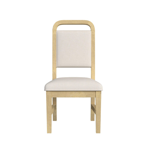 Ridgemont Dining Side Chair with White Fabric in Natural (2 Per Carton) - Sweet Furniture (Columbus, Ohio)