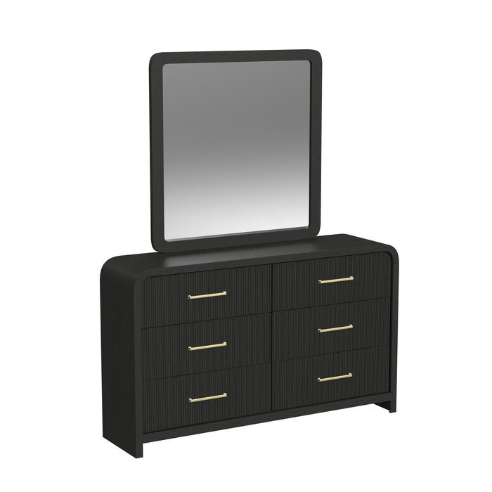 Ridgemont Storage Bedroom Set in Black with Grain - Sweet Furniture (Columbus, Ohio)