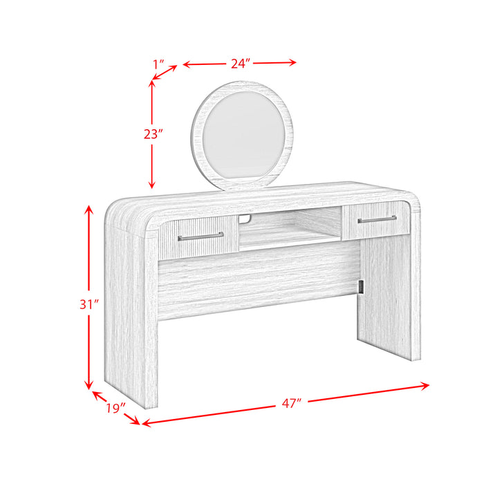 Ridgemont Dressing Table and Mirror in Natural - Sweet Furniture (Columbus, Ohio)