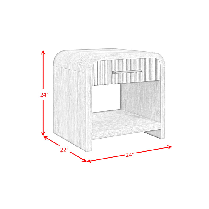 Ridgemont End Table with USB in Natural