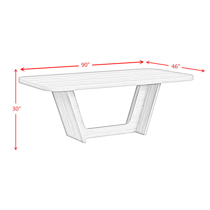 Ridgemont Standard Height Dining Set in Natural-Table and Four Chairs - Sweet Furniture (Columbus, Ohio)