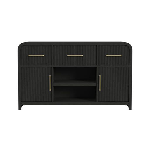 Ridgemont Server in Black with Grain - Sweet Furniture (Columbus, Ohio)