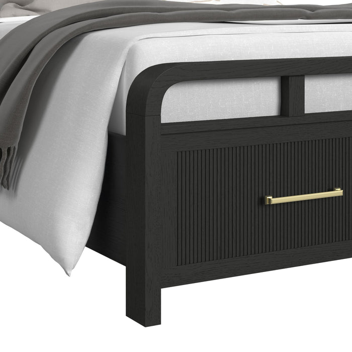 Ridgemont Storage Bed in Black with Grain - Sweet Furniture (Columbus, Ohio)