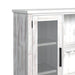 Rogen Rustic Buffet & Hutch with LED in Rustic White - Sweet Furniture (Columbus, Ohio)