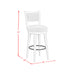 Rogen Rustic Swivel Bar Stool with Grey Fabric in Rustic White (2 Per Carton) - Sweet Furniture (Columbus, Ohio)