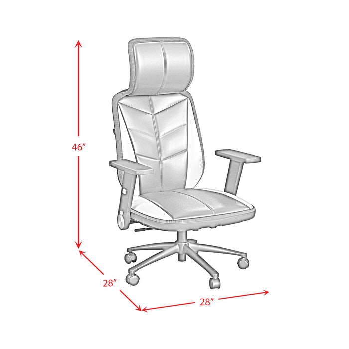 Rollins Gaming Chair with LED and Speaker in Black and Khaki - 3A Packing