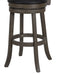 Manchester 29" Bar Stool W/Black Pu Cushions-Gray