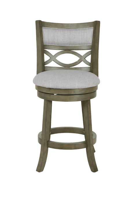 Manchester 24" Counter Stool W/Fabric Cushions-Gray