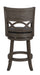 Manchester 24" Counter Stool W/Black Pu Cushions-Gray