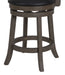 Manchester 24" Counter Stool W/Black Pu Cushions-Gray