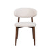 Royce Side Chair W/ Walnut Metal Frame -Beige (2 Per Carton)