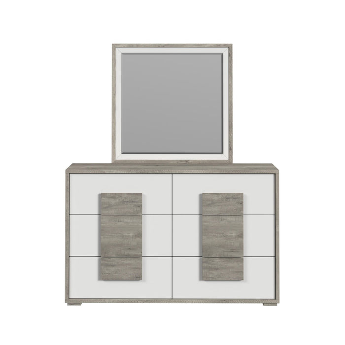 San Matteo Dresser and Mirror Set in Dual Tone - Sweet Furniture (Columbus, Ohio)