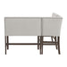Seneca Counter 3PC Corner Bench with Grey Fabric in Brown - Sweet Furniture (Columbus, Ohio)