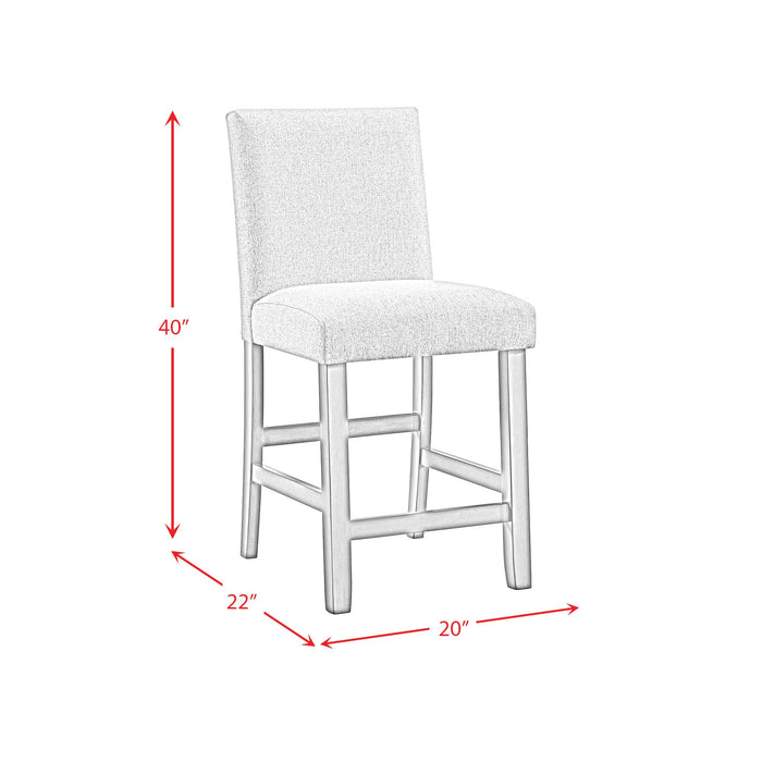 Seneca Counter Side Chair with Grey Fabric in Grey (2 Per Carton)