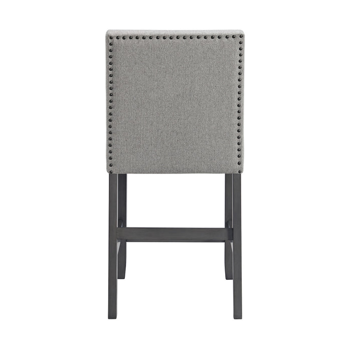 Seneca Counter Side Chair with Grey Fabric in Grey (2 Per Carton)