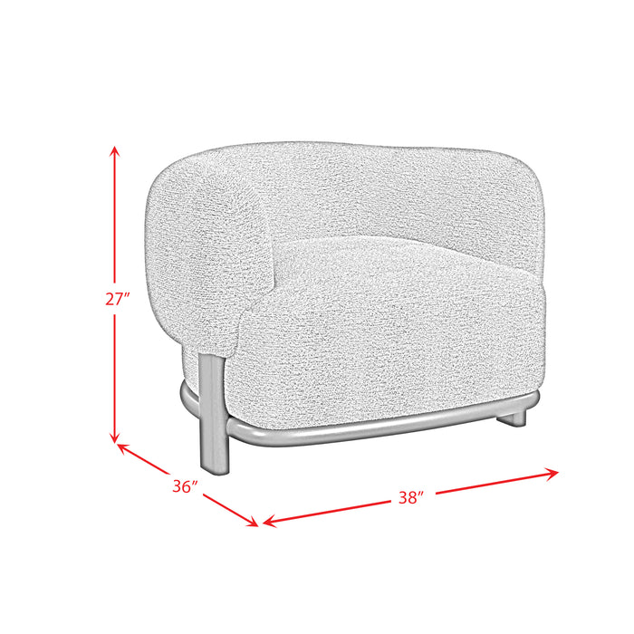 Sevilla Chair in Penny White - Sweet Furniture (Columbus, Ohio)