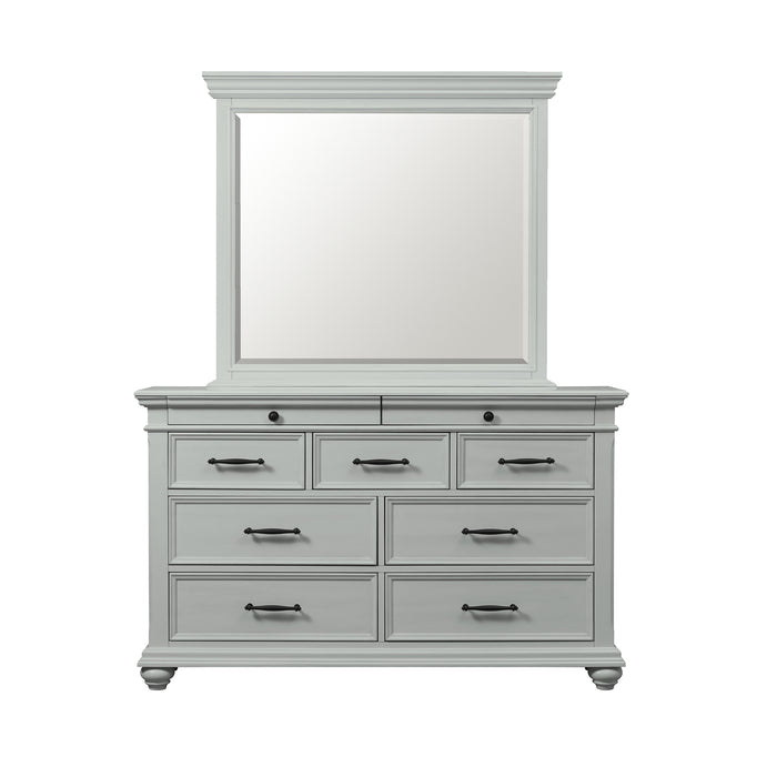 Slater 9-Drawer Dressser with Mirror - Sweet Furniture (Columbus, Ohio)