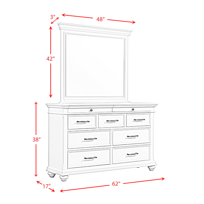 Slater 9-Drawer Dressser with Mirror - Sweet Furniture (Columbus, Ohio)