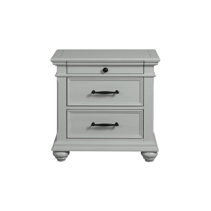 Slater Nightstand w/USB Grey