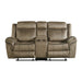 Sorrento Motion Loveseat with Console in T101 Brown - Sweet Furniture (Columbus, Ohio)