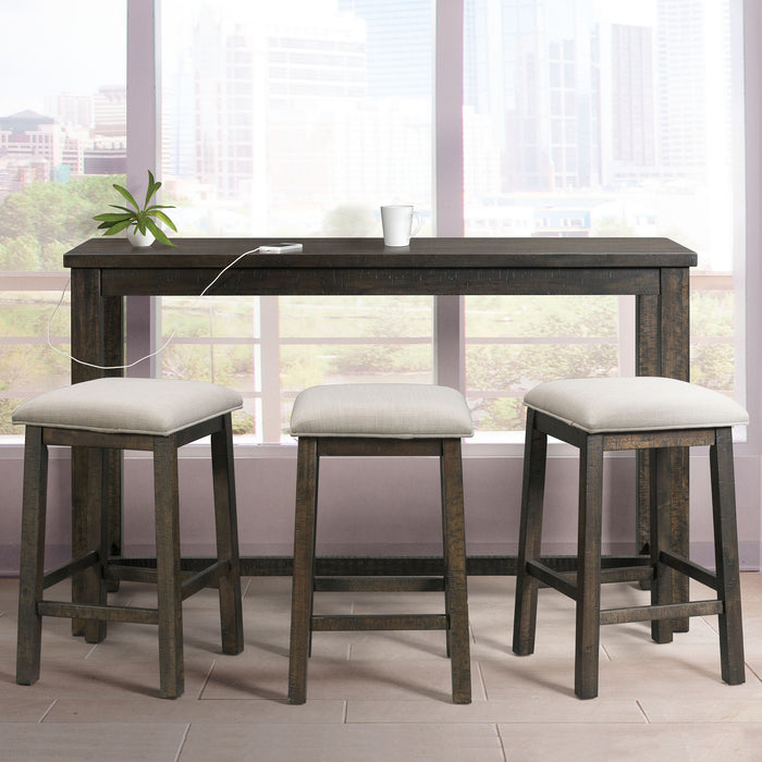 Stone Occasional Bar Table Single Pack (Table + Three Stools) - Sweet Furniture (Columbus, Ohio)