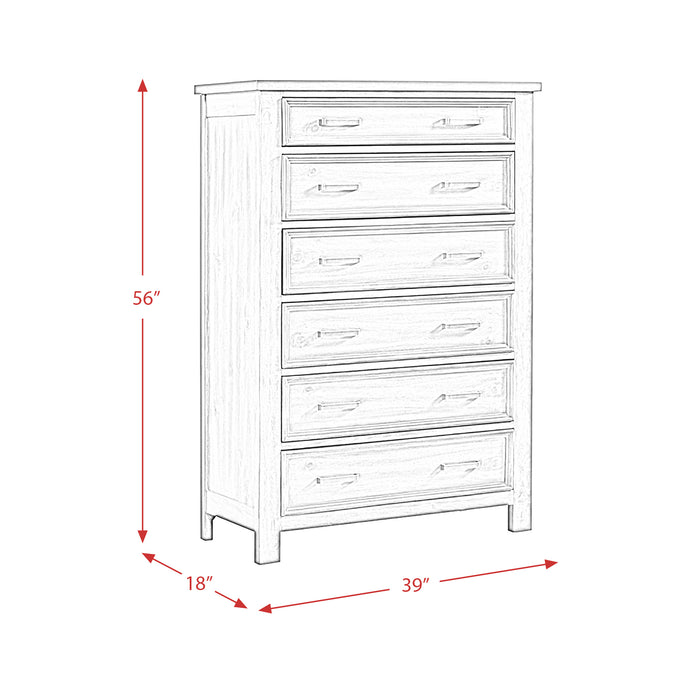 Sullivan 6-Drawer Chest in Drift Grey - Sweet Furniture (Columbus, Ohio)