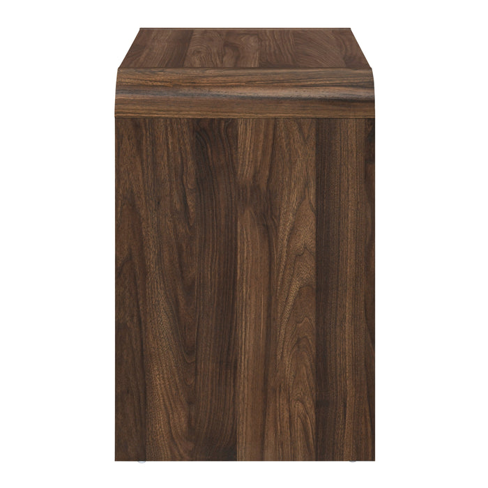 Mara Two Drawer End Table / Bedside Table-Walnut