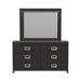 Tobias Dresser and Mirror Set with LED in Black - Sweet Furniture (Columbus, Ohio)